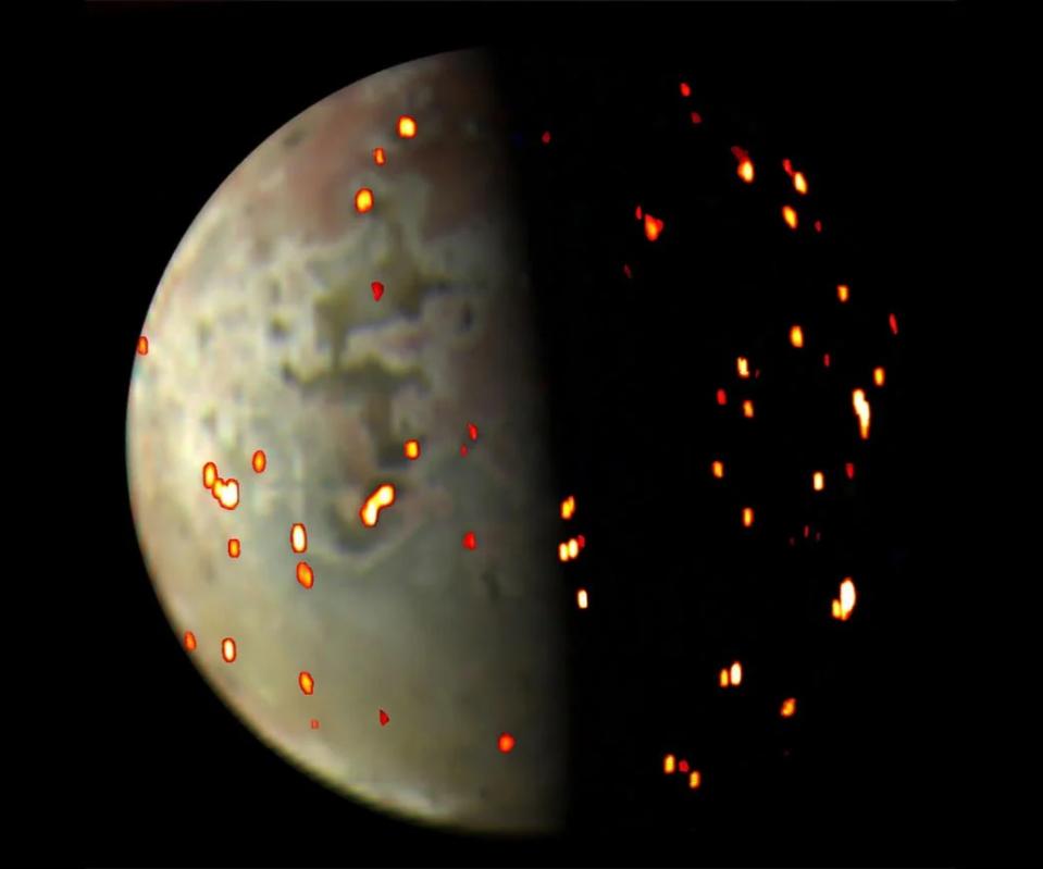 Polar volcanoes on Jupiter’s fiery moon Io unlock mysteries of tidal heating