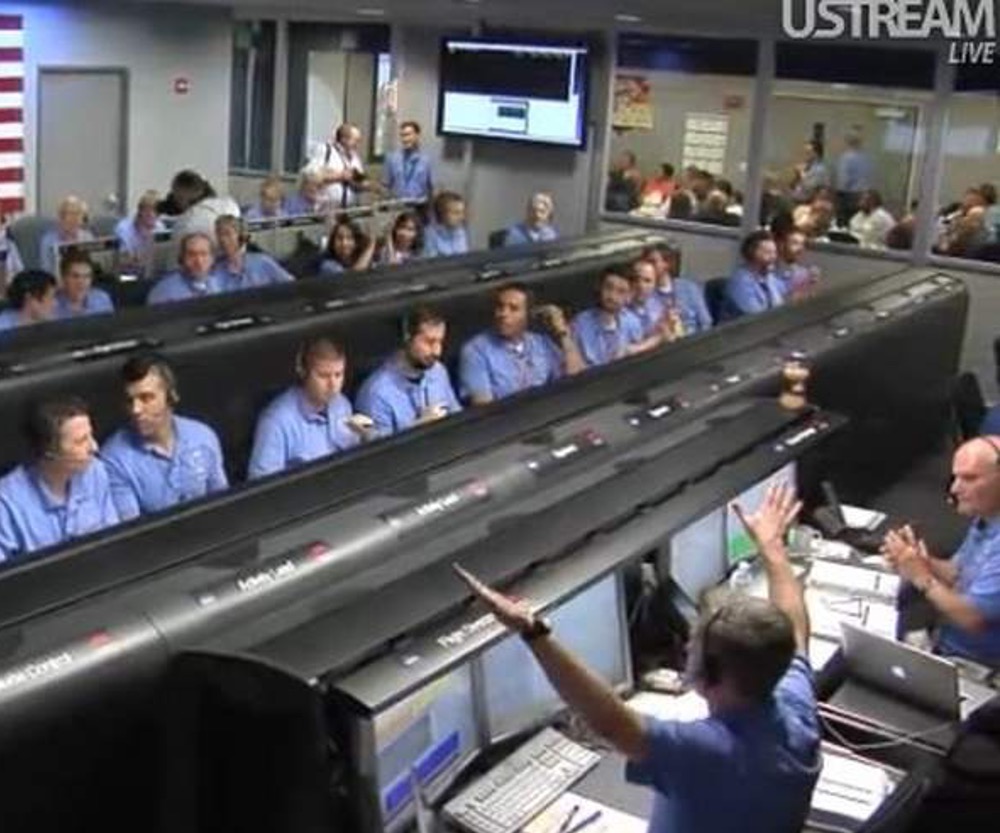 NASA JPL Mission Control Room During Curiosity Landing